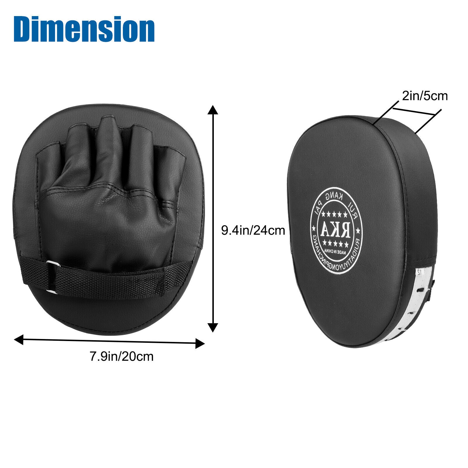 2PCS MMA Boxing Punching Mitts Sparring Gloves Kick Target Focus Training Pads